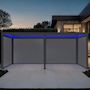 Voir la diapositive 2 : SWEEEK Pergola bioclimatique motorisée aluminium 6x3m LED + 4 stores 3m Triomphe