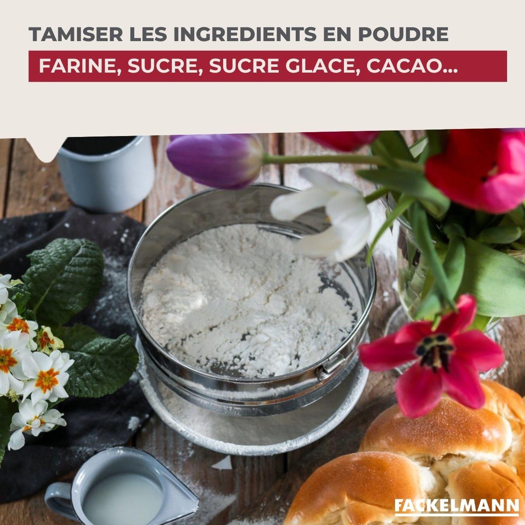 Voir la diapositive 4 : Fackelmann Tamis de cuisine inox extra fin 18 cm de diamètre fackelmann basic