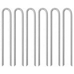 VIDAXL Piquets de tente 6 pcs forme de U 41,5 cm Ø12mm acier galvanise