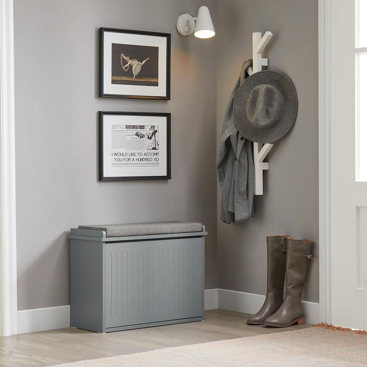 SOBUY SoBuy - Banc de rangement à chaussures avec une porte - Moderne - FSR98