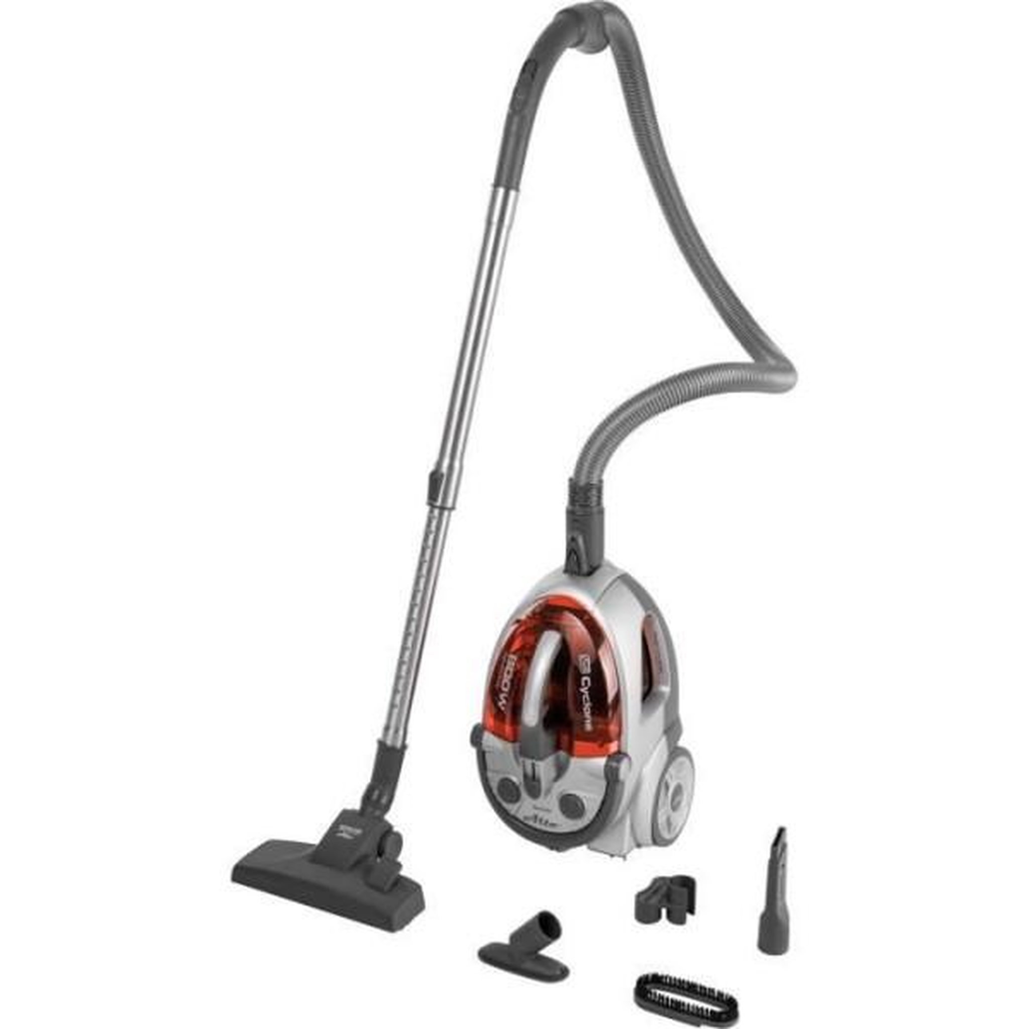 MARKET24 Aspirateur Robot  sans sac - SENCOR - SVC 730RD-EUE2 - Moteur ECO 800 W - 76 dBA - 1,5 L - Systeme Cyclone - Argent / Rouge