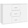 Voir la diapositive 2 : VIDAXL Buffet blanc 91x29,5x65 cm bois d'ingenierie
