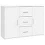 Voir la diapositive 2 : VIDAXL Buffet blanc 91x29,5x65 cm bois d'ingenierie