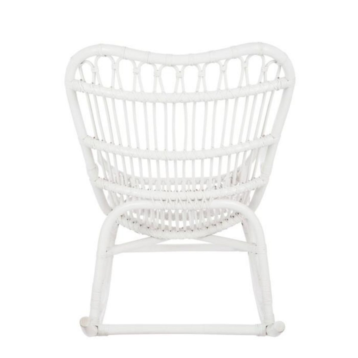 Paris Prix Fauteuil à Bascule en Rotin  Washington  93cm Blanc