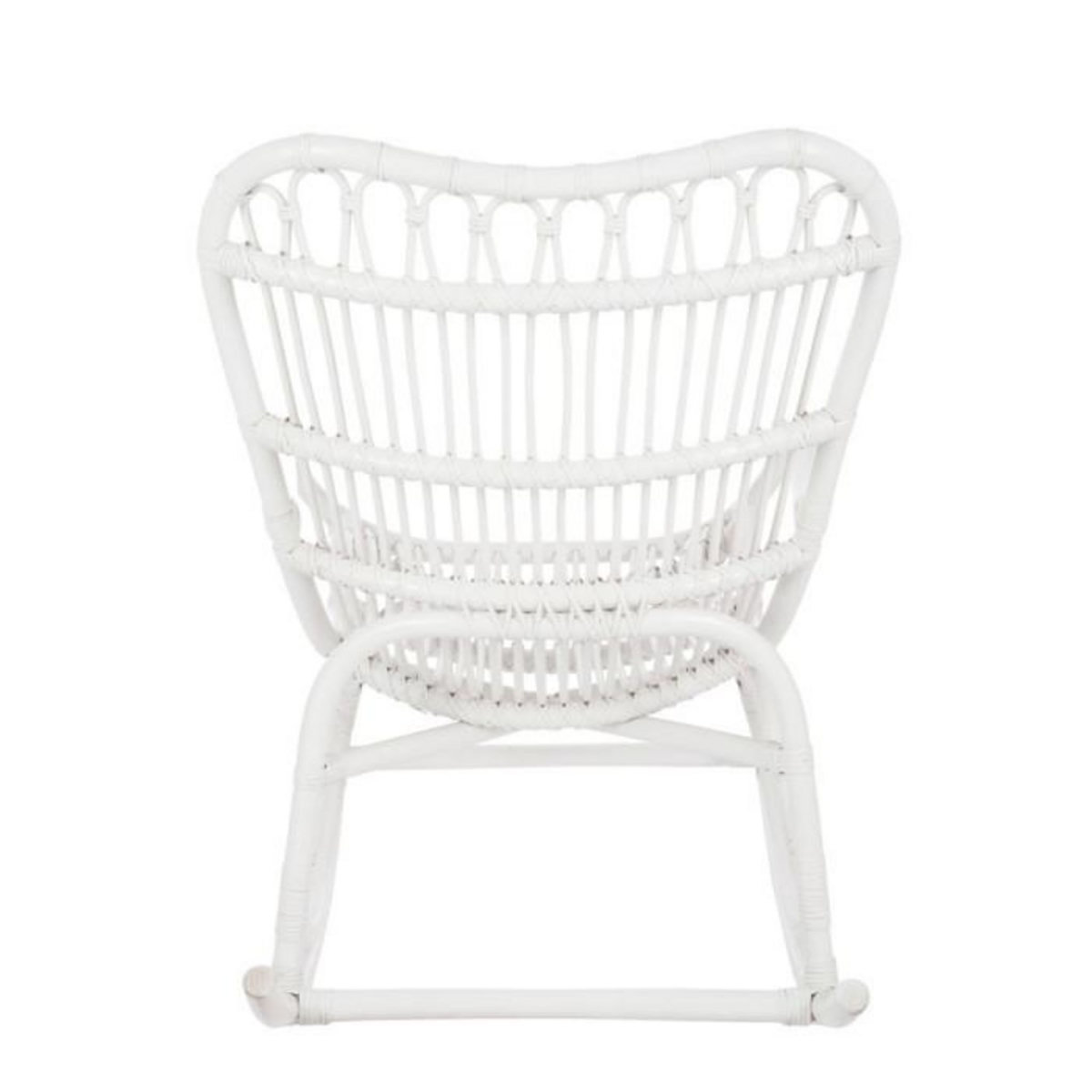Paris Prix Fauteuil à Bascule en Rotin  Washington  93cm Blanc