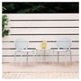 Voir la diapositive 2 : HomeStyle4U Chaise de jardin moderne lot 4 chaises gris