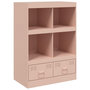 Voir la diapositive 2 : VIDAXL Buffet haut rose 67x39x95 cm acier