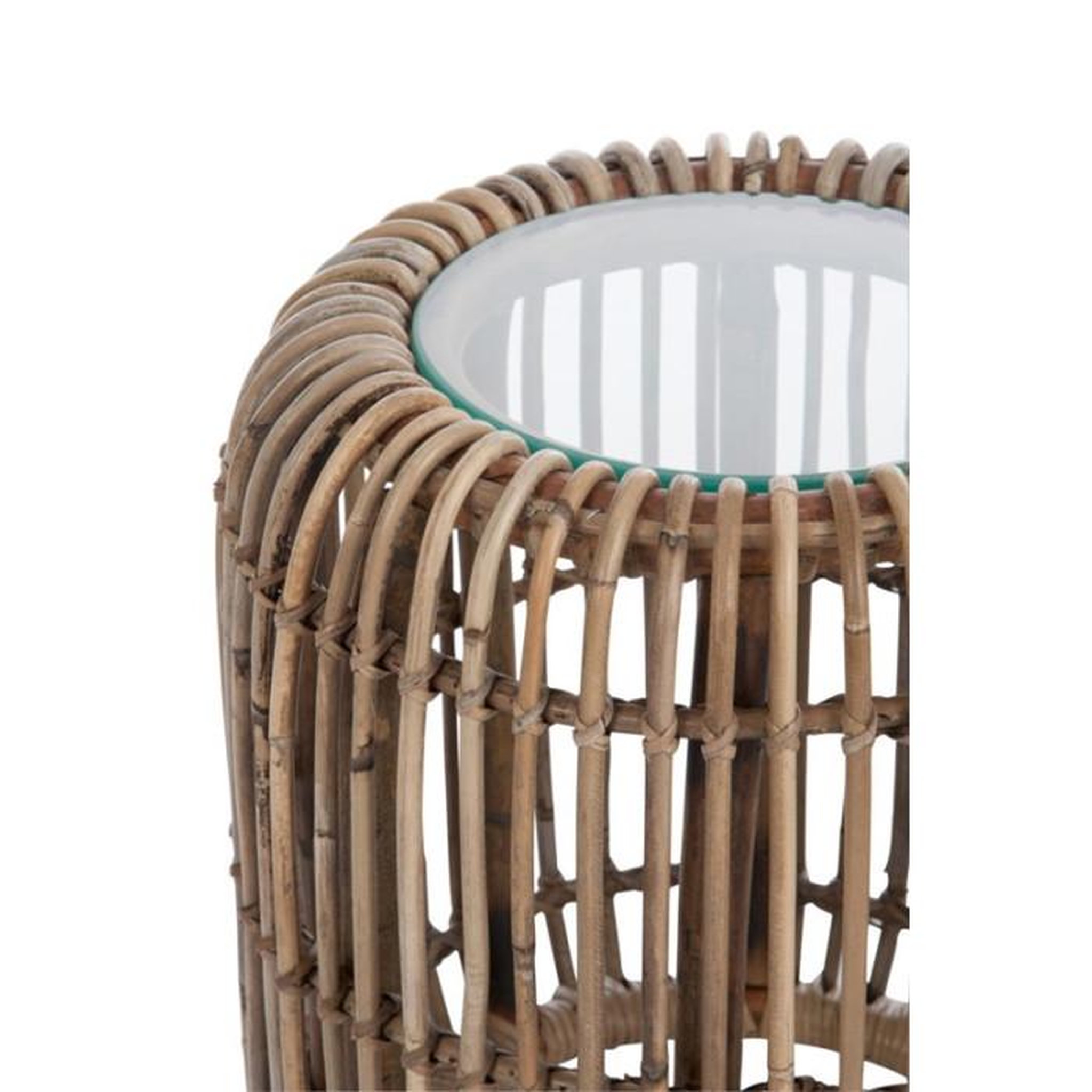 Voir la diapositive 3 : Paris Prix Table d'Appoint en Rotin  Ode  45cm Naturel