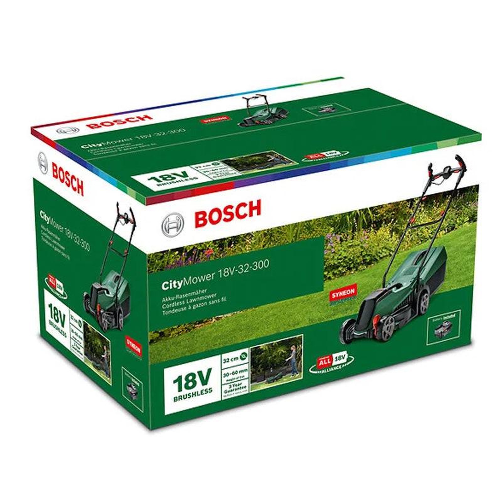 Voir la diapositive 4 : BOSCH Tondeuse BOSCH CityMower 18V-32 sans-fil avec 1 batterie 18V 4,0Ah