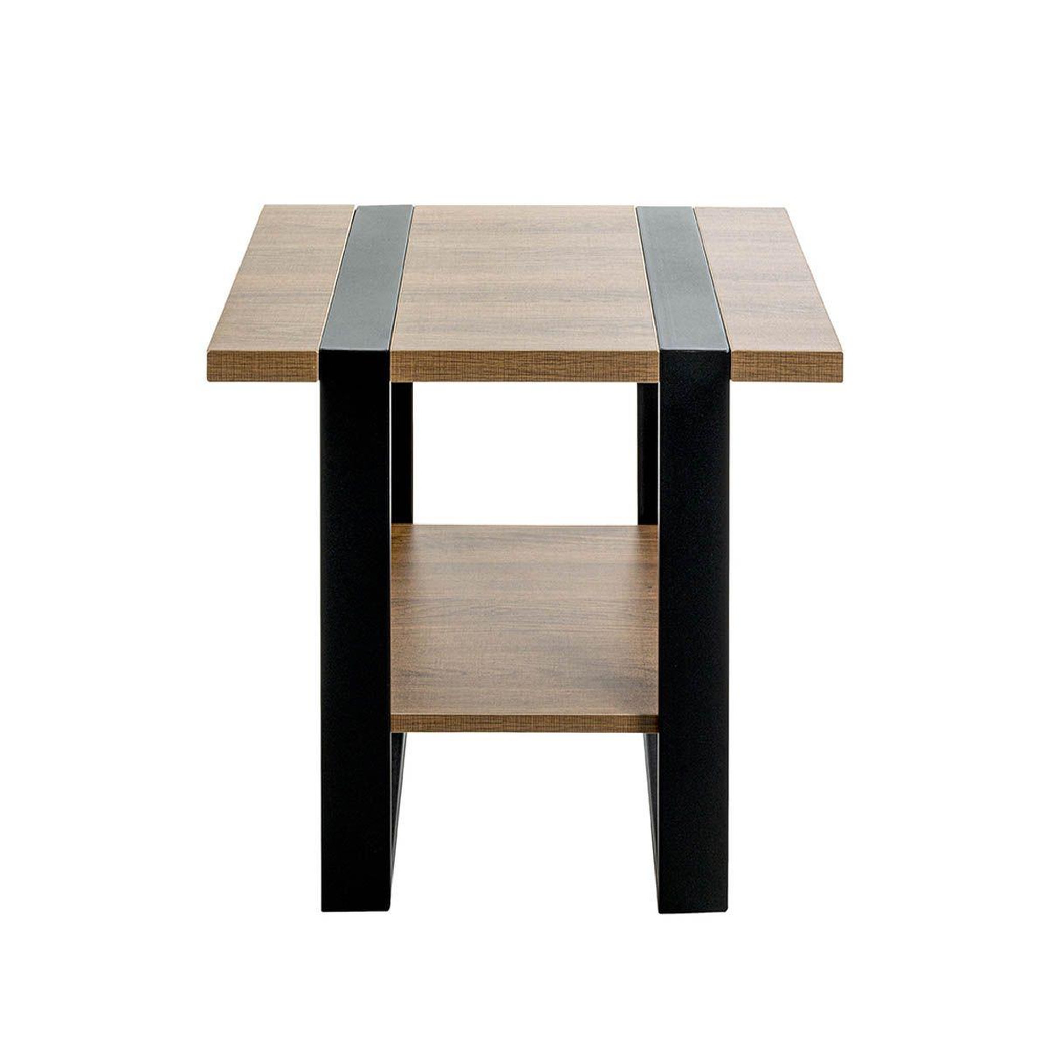 Voir la diapositive 2 : Paris Prix Table d'appoint  miranda  45cm chêne foncé & noir
