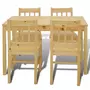 VIDAXL Table de salle a manger en bois avec 4 chaises Naturel