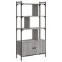 Voir la diapositive 2 : VIDAXL Bibliotheque avec portes sonoma gris 76,5x30x154,5 cm