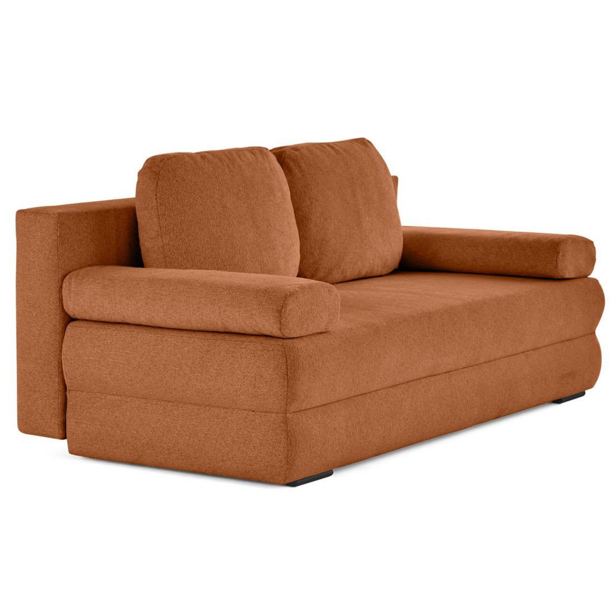 BEST MOBILIER Nora - canapé 3 places convertible avec coffre en tissu texturé