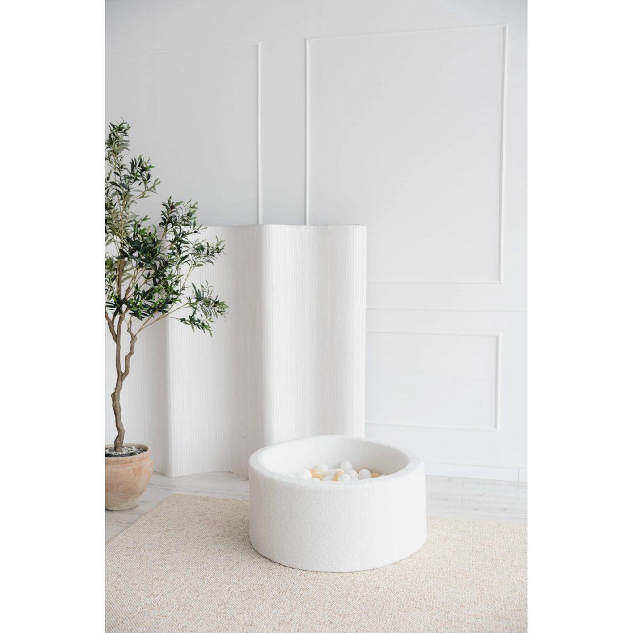 Voir la diapositive 2 : MONIO FOR KIDS Piscine à balles ronde 90 x 40 cm avec 250 balles — Blanc