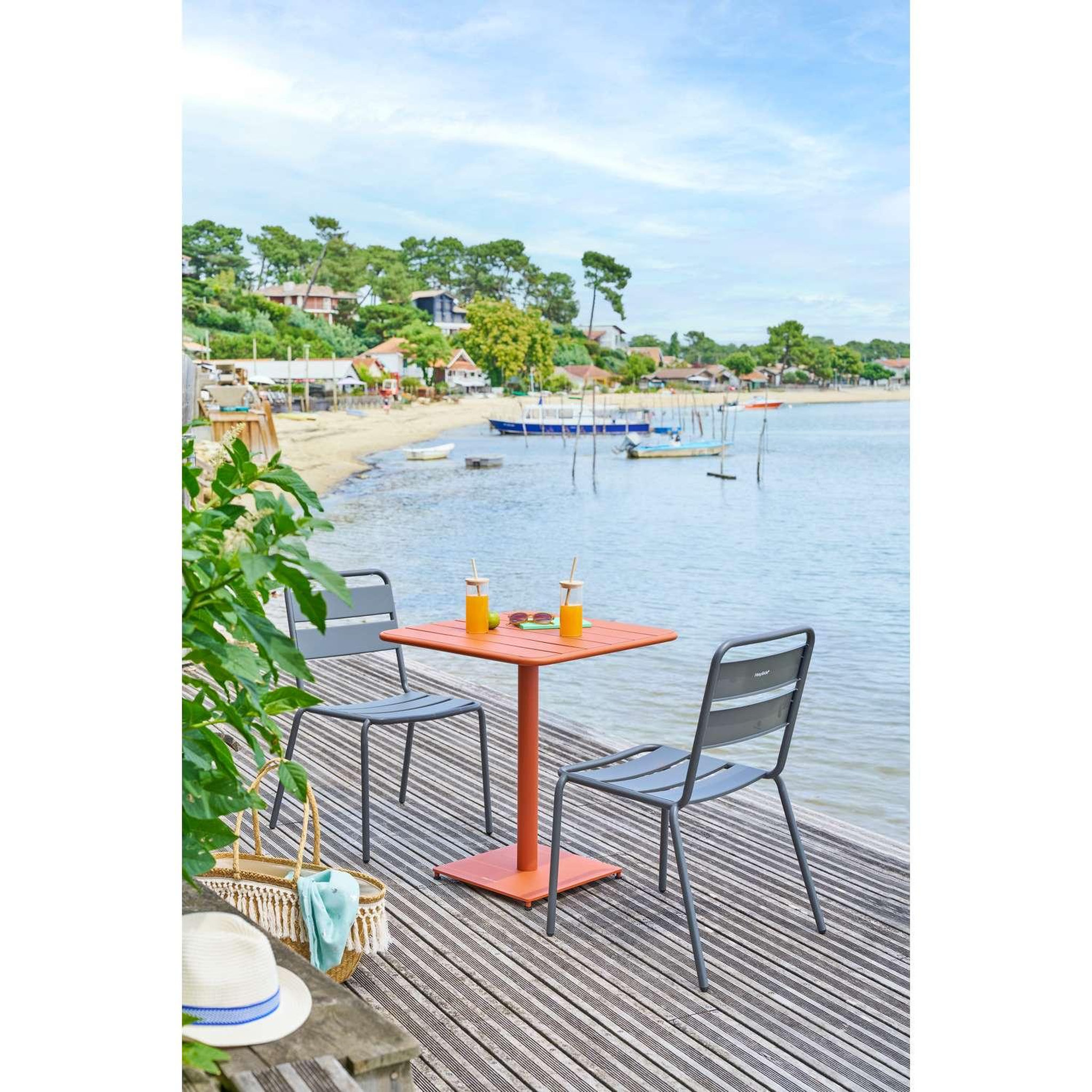 Voir la diapositive 5 : HESPERIDE Chaise de jardin empilable Phuket - Gris graphite