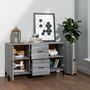 Voir la diapositive 3 : VIDAXL Buffet sonoma gris 100x36x60 cm bois d ingénierie