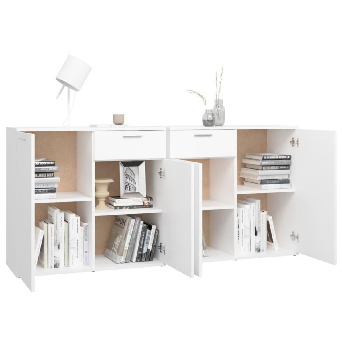 VIDAXL Buffet Blanc 160x36x75 cm Bois d'ingenierie