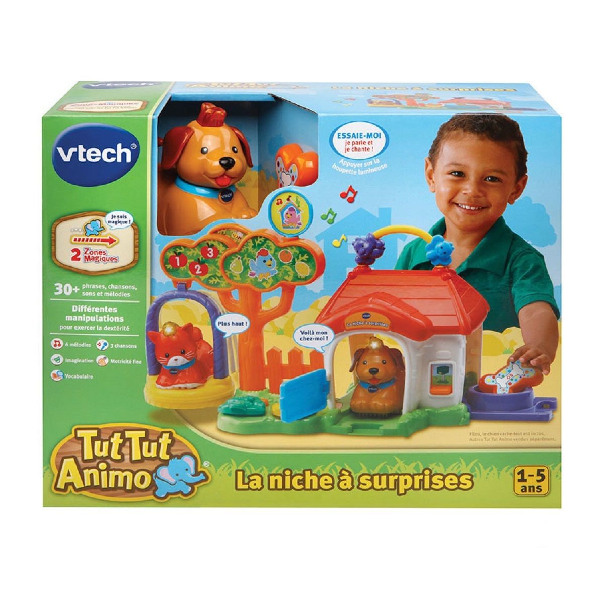 VTECH La niche à surprises (+ Filou, le chien cache-tout) - Tut Tut Animo - Jeu interactif 