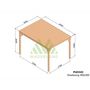 Voir la diapositive 2 : JARDIDECO Pergola en bois Strasbourg avec toit 400 x 300 cm  - Maderland
