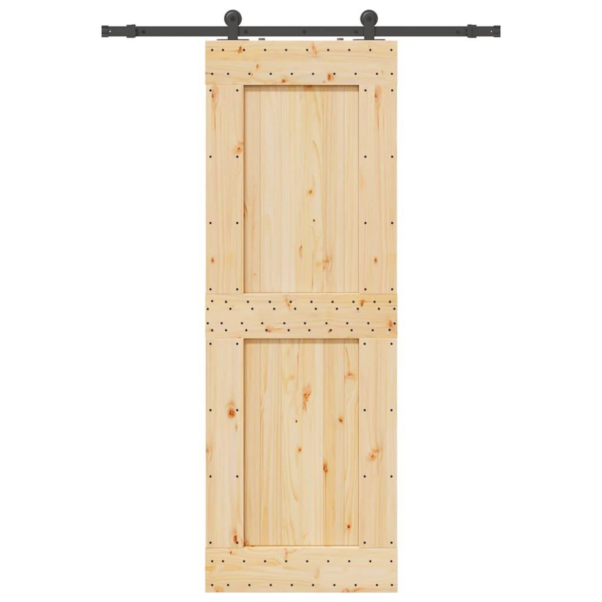 VIDAXL Porte coulissante et kit de quincaillerie 80x210 cm pin massif