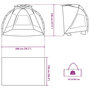 Voir la diapositive 6 : VIDAXL Tente de plage 2 personnes gris liberation rapide impermeable