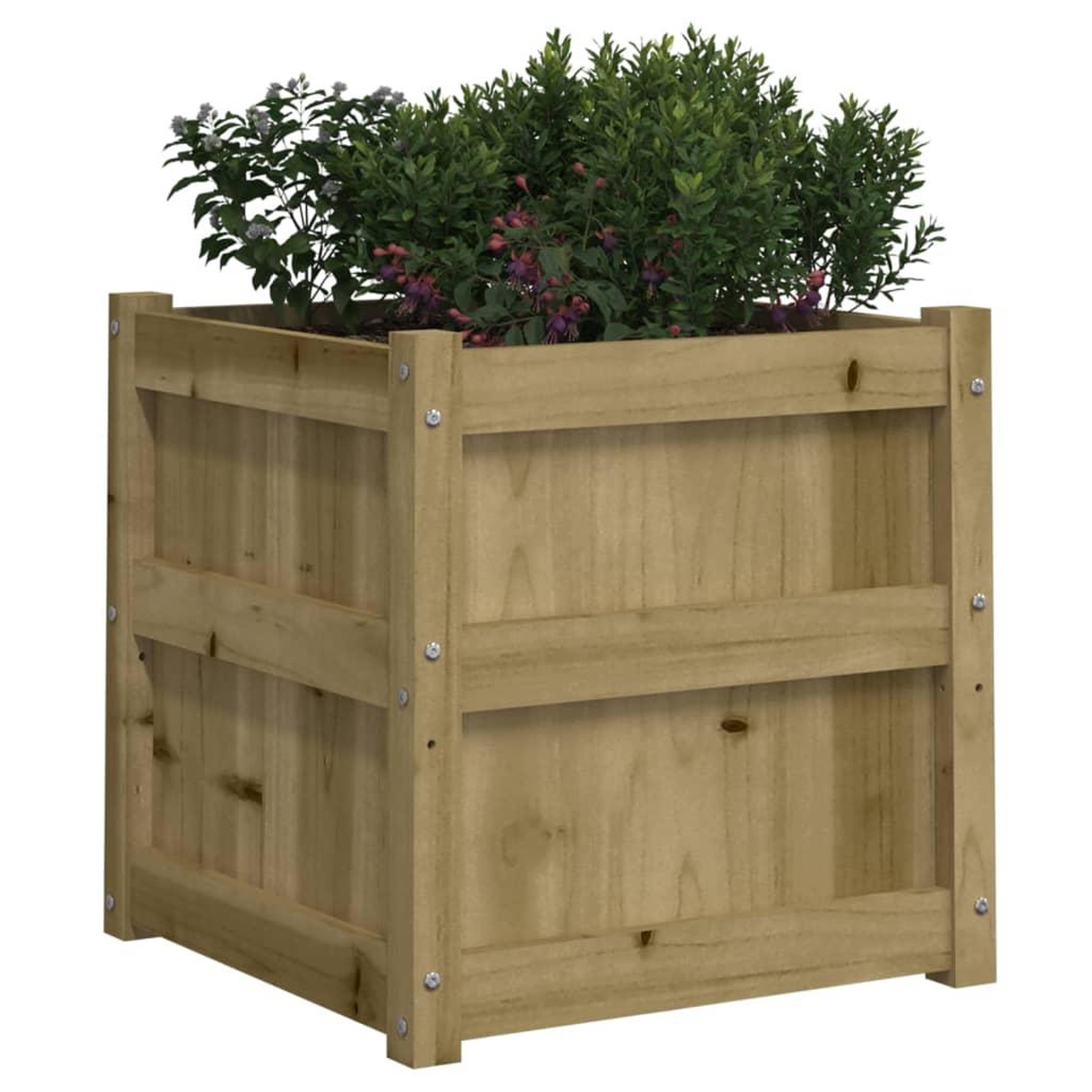 Voir la diapositive 4 : VIDAXL Jardinieres 2 pcs bois de pin impregne