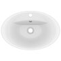 VIDAXL Lavabo ovale de luxe a trop-plein Blanc mat 58,5x39cm Ceramique