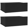 Voir la diapositive 2 : VIDAXL Tables de chevet flottantes 2 pcs Noir 40x30x15 cm