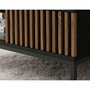 Voir la diapositive 3 : BEST MOBILIER Savanna - table basse - effet bois et noir - 1 tiroir et 1 niche - 80 cm