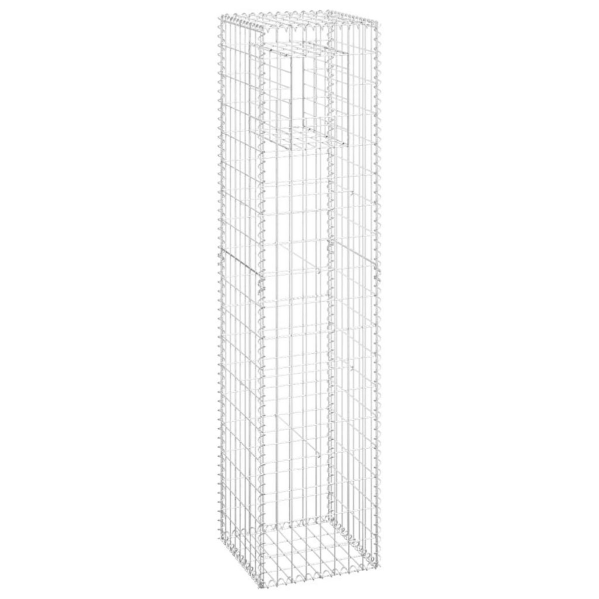 VIDAXL Poteau a panier de gabion 40x40x180 cm Fer