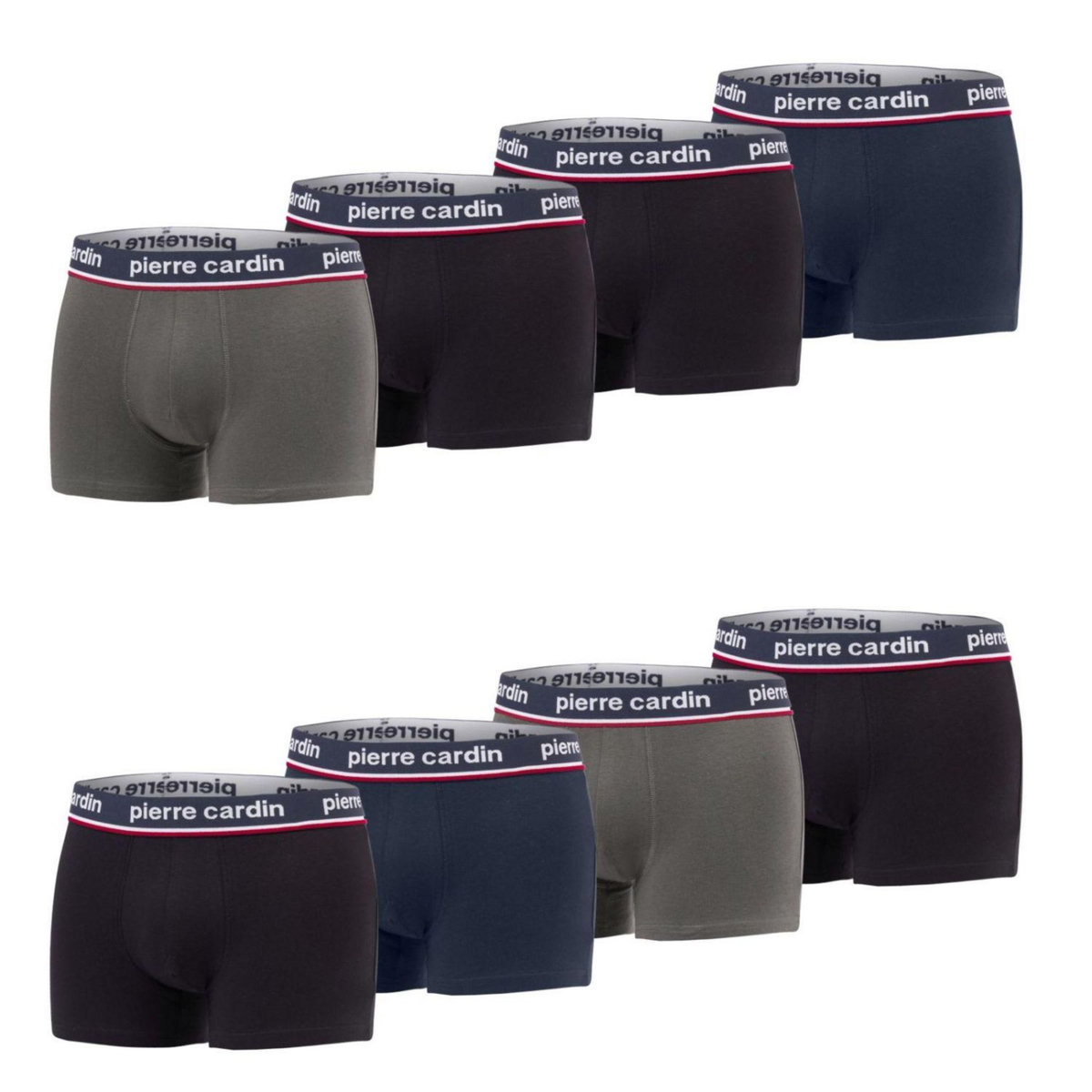 PIERRE CARDIN Lot de 8 boxers homme en coton French