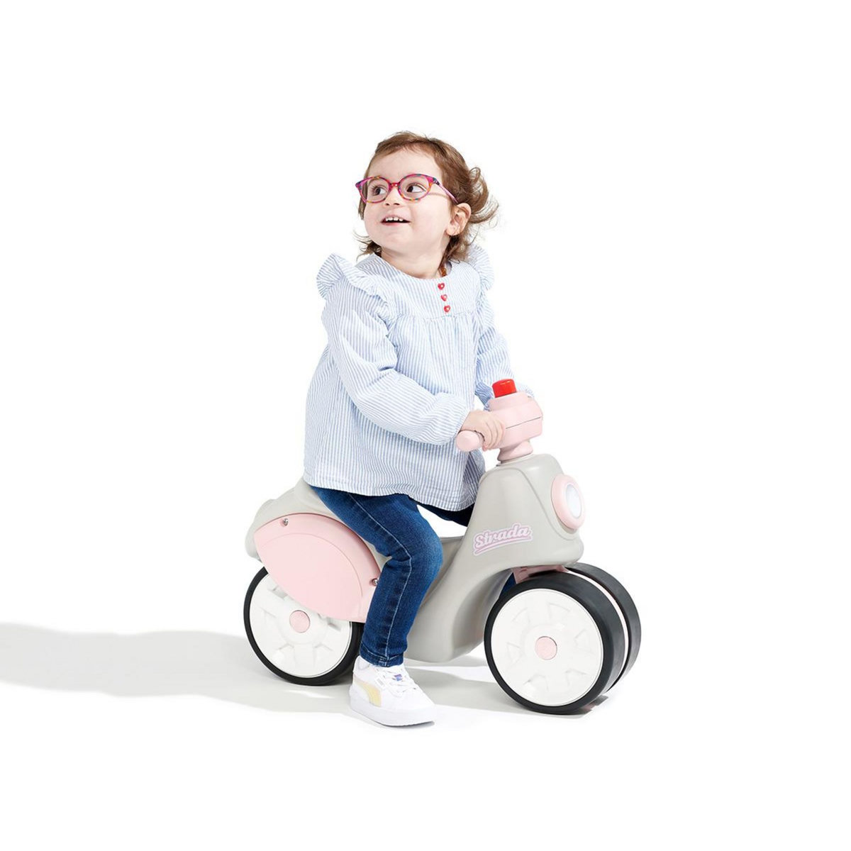 FALK Porteur enfant Scooter Strada Crème et Rose 1 à 3 ans - Falk