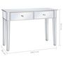 Voir la diapositive 6 : VIDAXL Table console miroir MDF et verre 106,5 x 38 x 76,5 cm