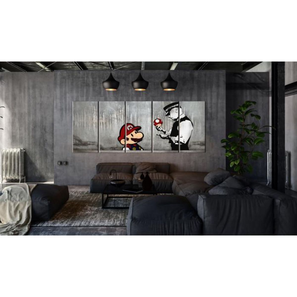 Paris Prix Tableau Imprimé  Mario Bros on Concrete