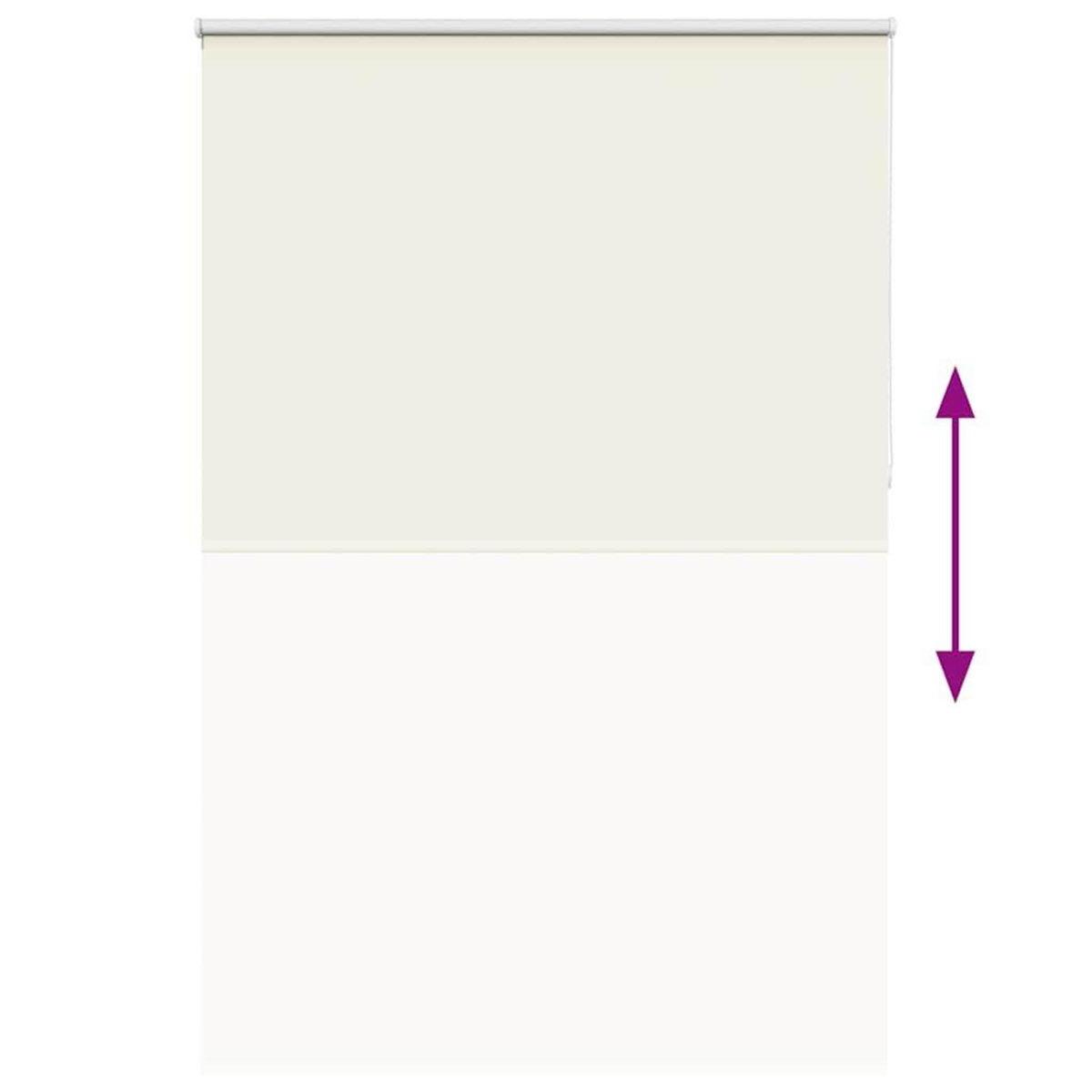 VIDAXL Store enrouleur occultant blanc casse 160x230 cm largeur tissu