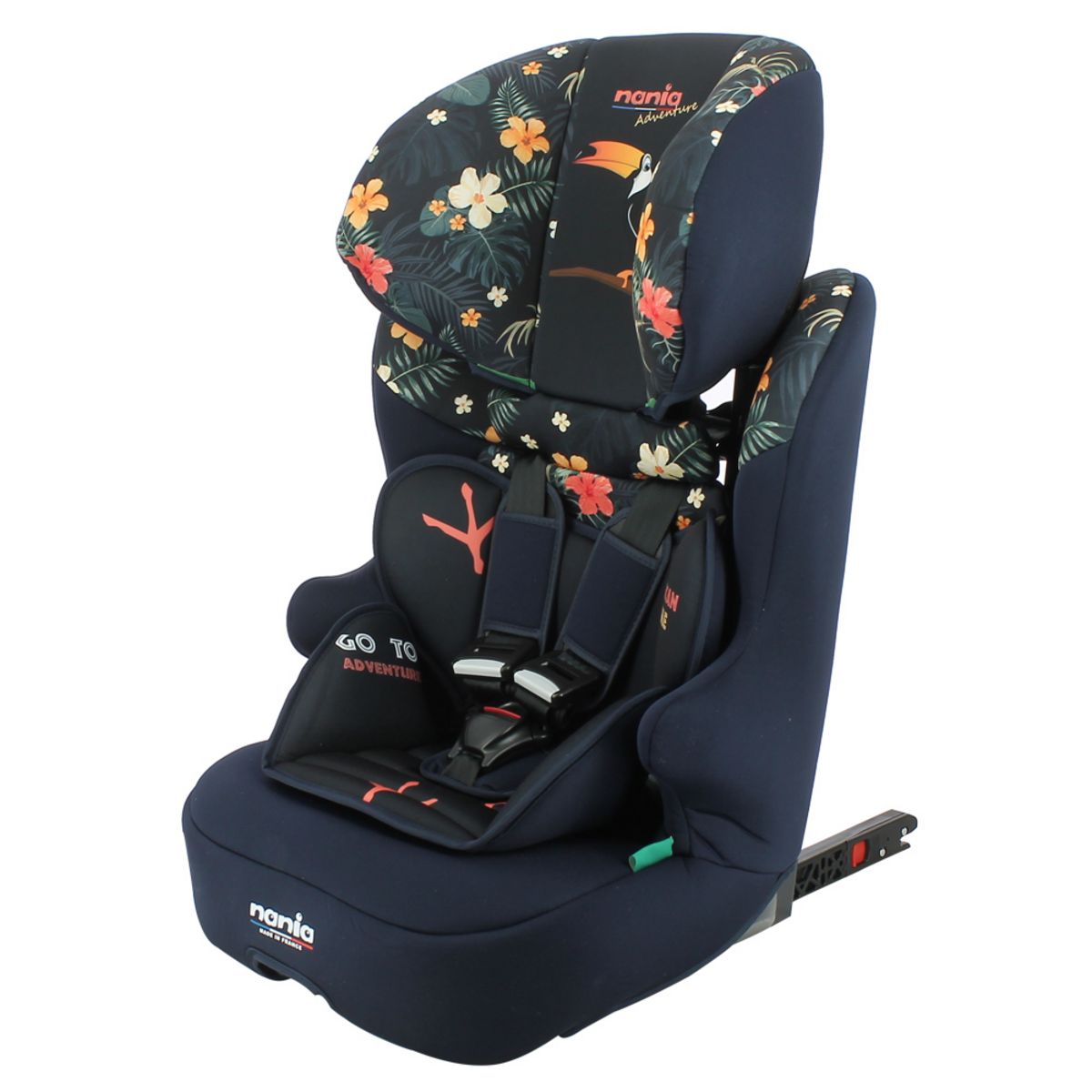 NANIA Siège auto fixations isofix RACE I FIX R129 i-Size 76-140 cm