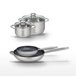 ELO Lot 2 Poêles 24/32cm & 2 Faitouts 16/24cm Elo Profi Therm Platinum