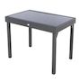 Voir la diapositive 2 : HESPERIDE Table extensible rectangulaire en verre Piazza 6/10 places Gris anthracite - Hespéride
