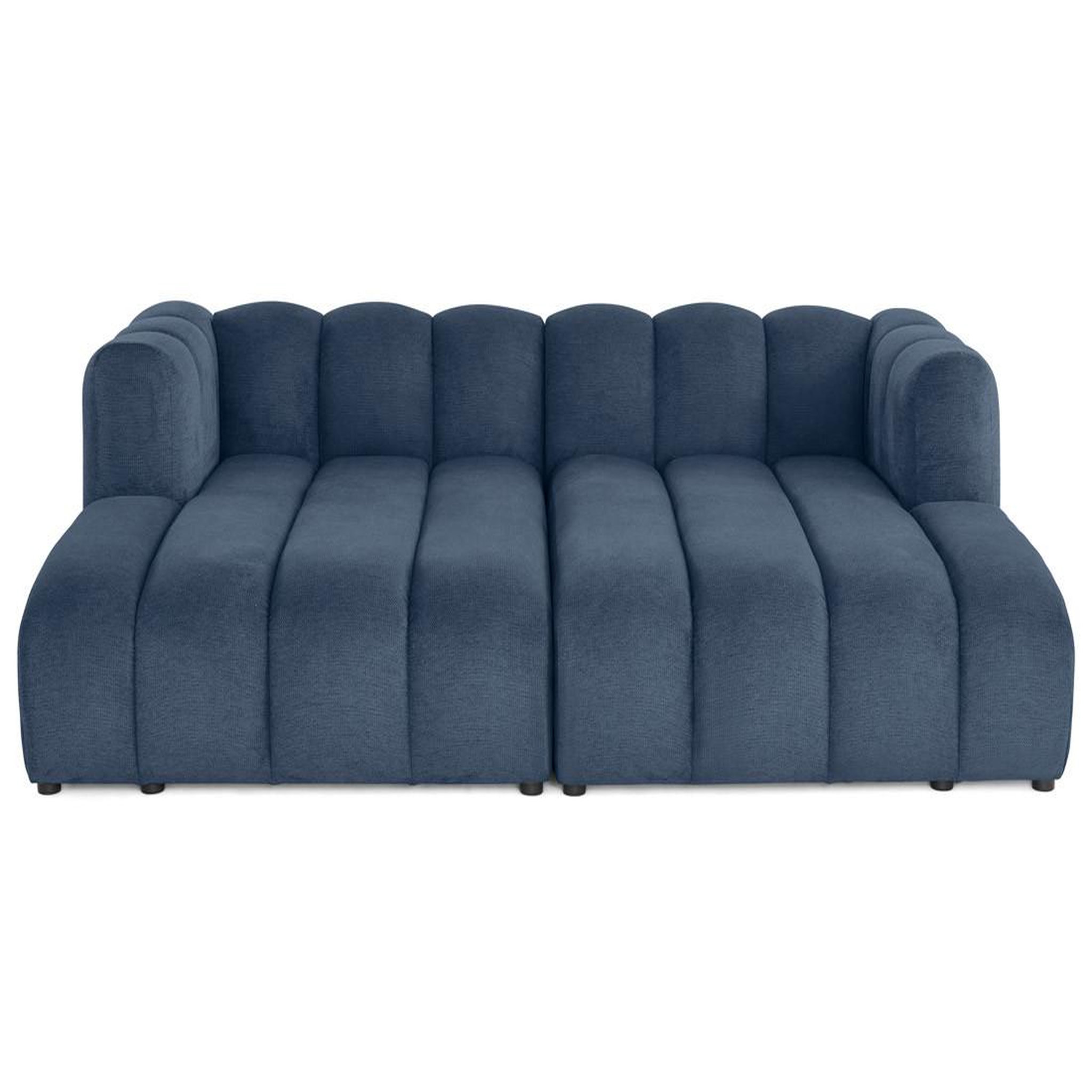 BEST MOBILIER Debbie - canapé modulable droit 3 places avec double méridienne - assise profonde - en tissu texturé. Coloris disponibles : Noir, Gris, Orange, Beige, Marron, Vert, Rose, Bleu