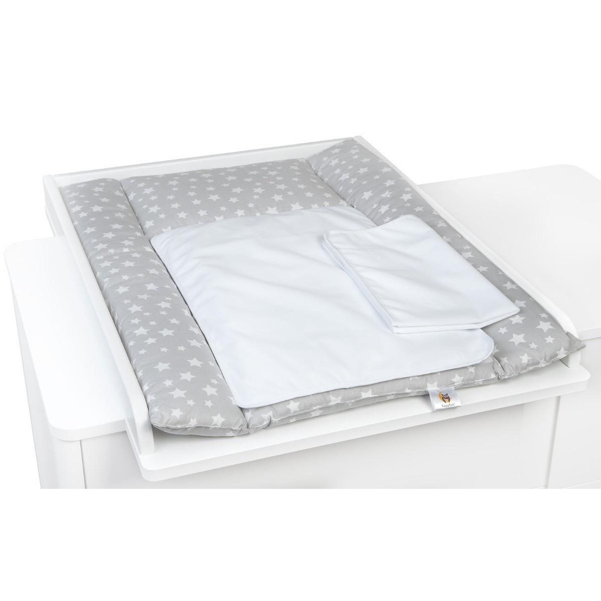Voir la diapositive 2 : YAPPY KIDS Yappy NordGrey - Matelas à langer 73x55 cm et 2 draps