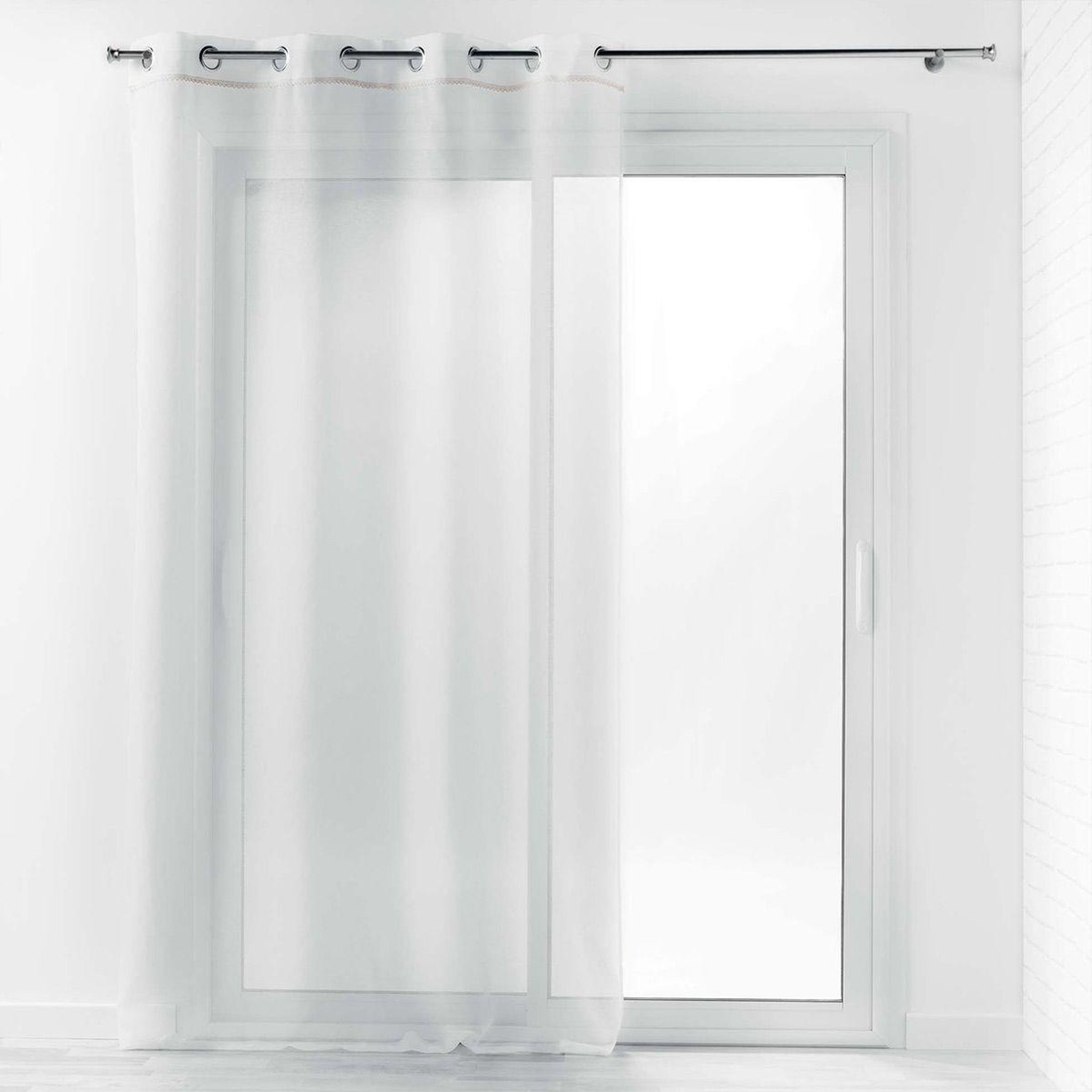 Douceur d'Intérieur Rideau voilage à œillets  camilla  140x240cm blanc