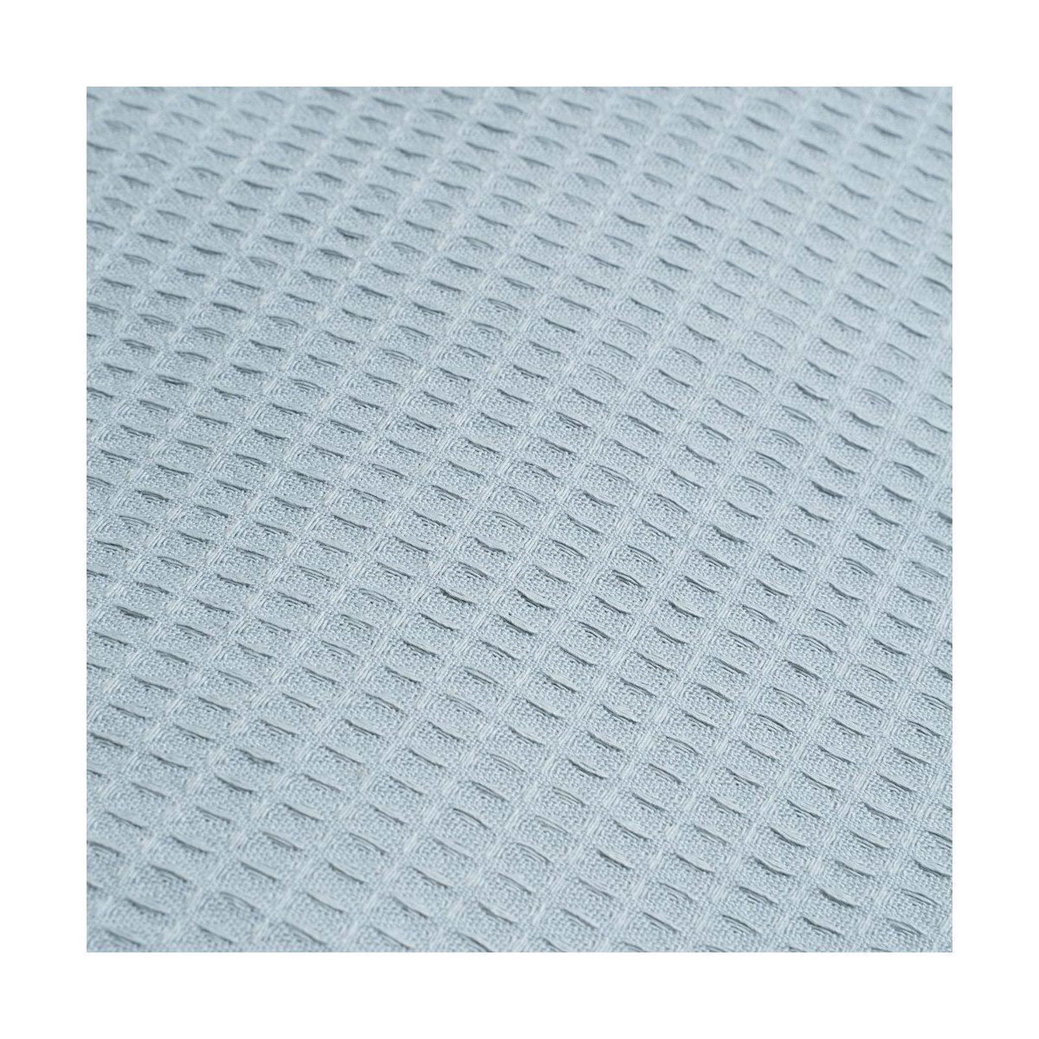 Voir la diapositive 4 : INTERBABY Sac à langer  - coton nid d'abeille - bleu foncé - trousse et matelas à langer