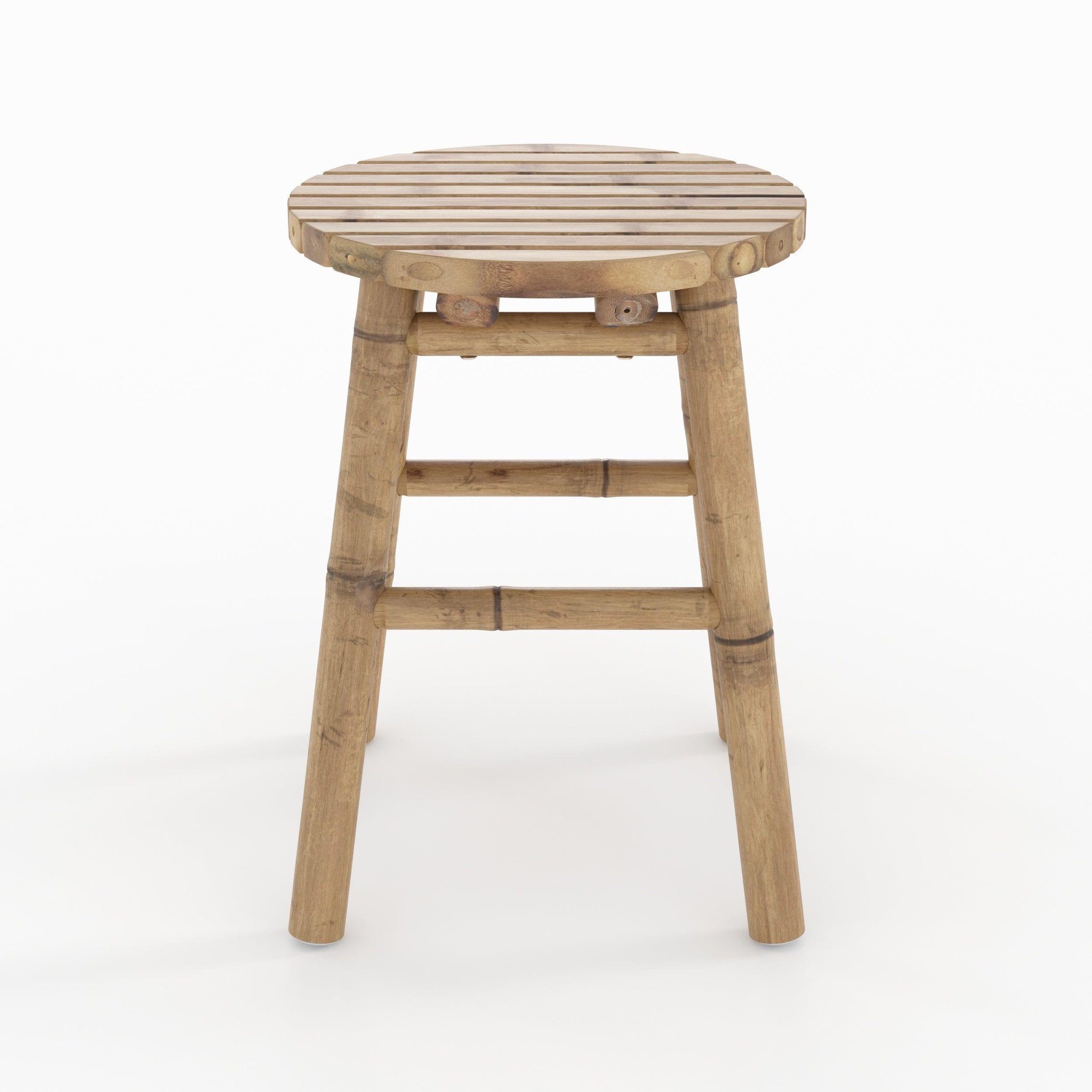 Voir la diapositive 5 : MAISON PAVANE Tabouret de jardin en bambou h45,5 cm-polly