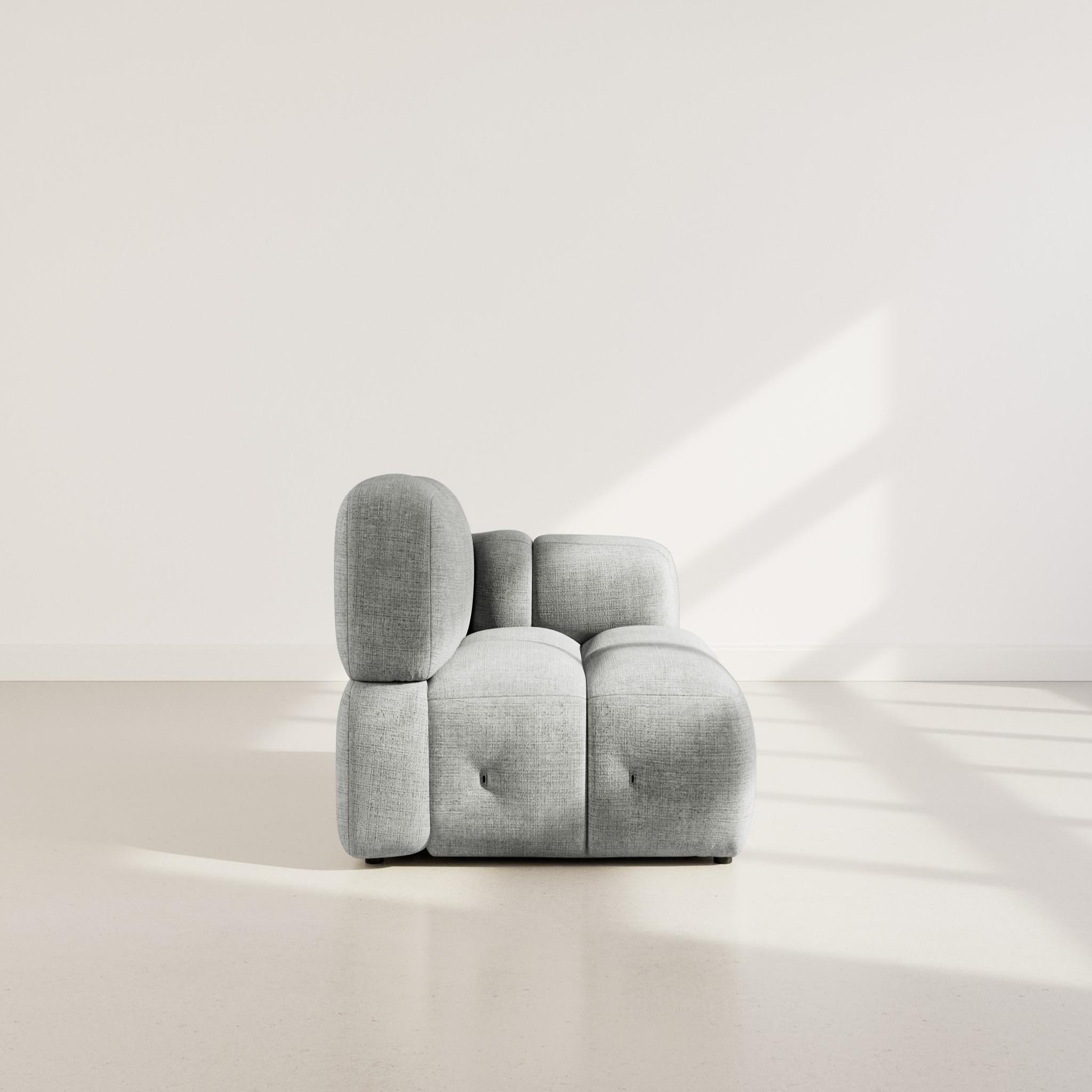 Voir la diapositive 6 : BEST MOBILIER Grace - module d'assise droit en velours texturé