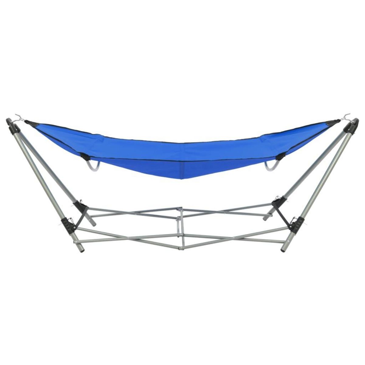 VIDAXL Hamac avec support pliable Bleu