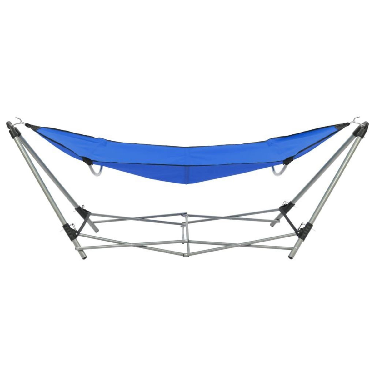 VIDAXL Hamac avec support pliable Bleu