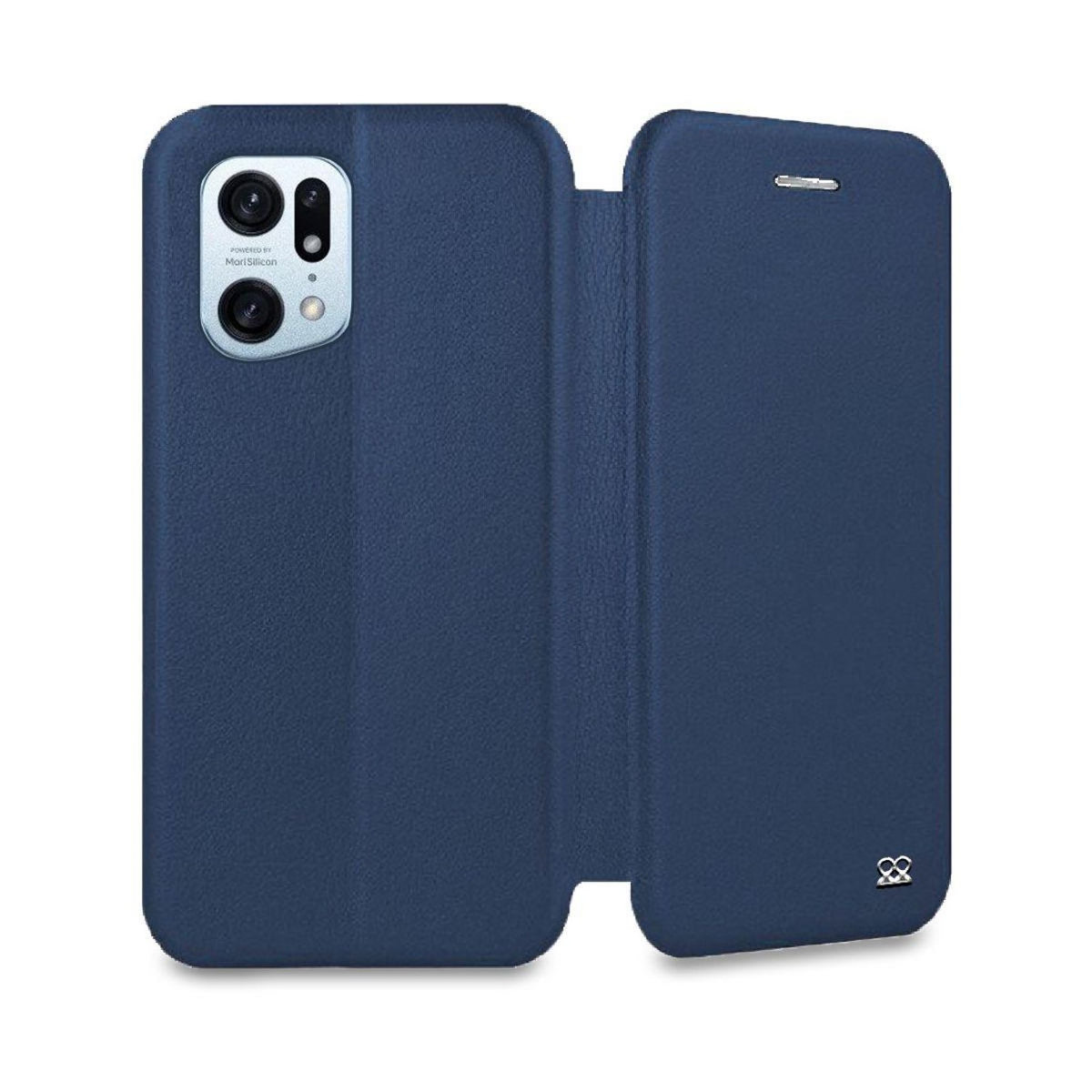 IBROZ Etui Oppo Find X5 Pro Etui Cuir Bleu