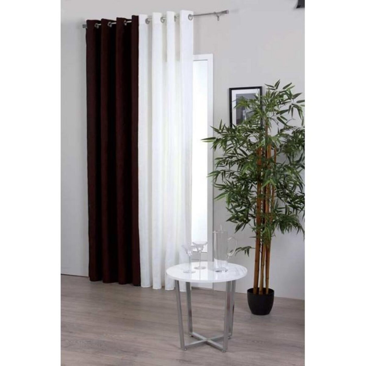 ATMOSPHERA Rideau  Satin  140x260cm Choco