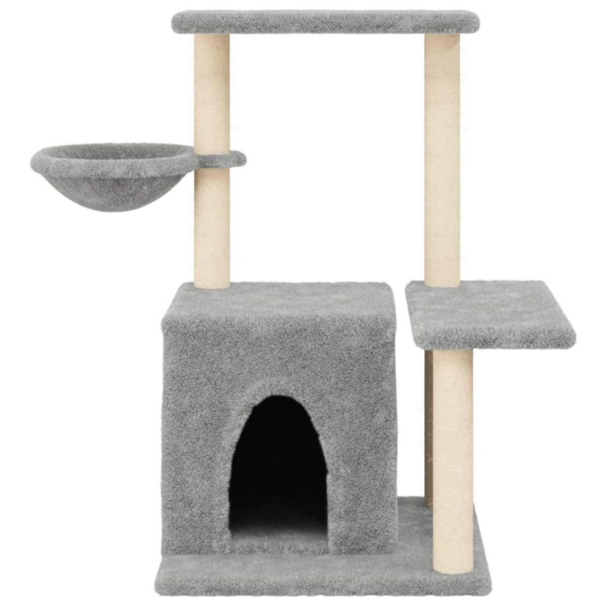VIDAXL Arbre a chat avec griffoirs en sisal Gris clair 83 cm