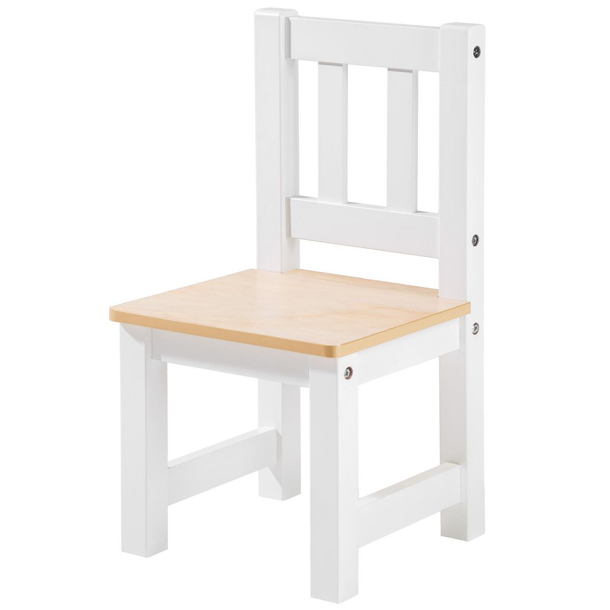tectake Ensemble 1 table et 2 chaises, table d'activité en bois en bois de pin blanc
